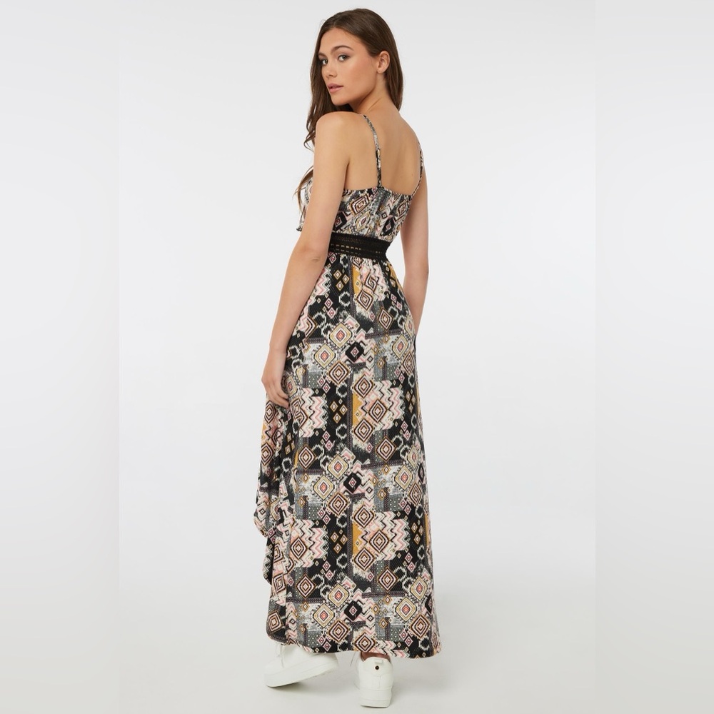 Ardene Romper Dress Womens Small Floral Maxi Overlay High Low Boho NWT - Picture 3 of 3